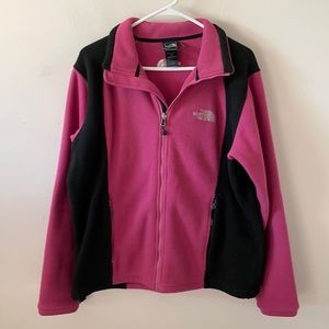 The North Face Black / Pink Fleece Jacket - Size L